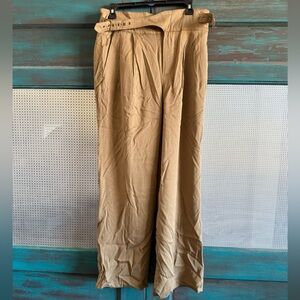 Crescent Women's Tan Wide-Leg Trousers